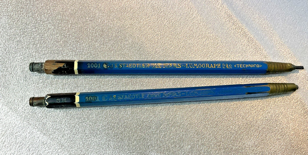 Vintage J.S. Staedtler Mars Lumograph Technico Lead Holders Lot of 2 Germany